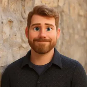 An AI-generated image of Dan Rickman