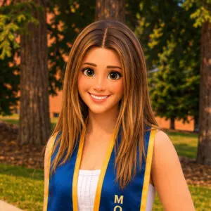 An AI rendering of Alyssa Starr, Digital Marketing Coordinator