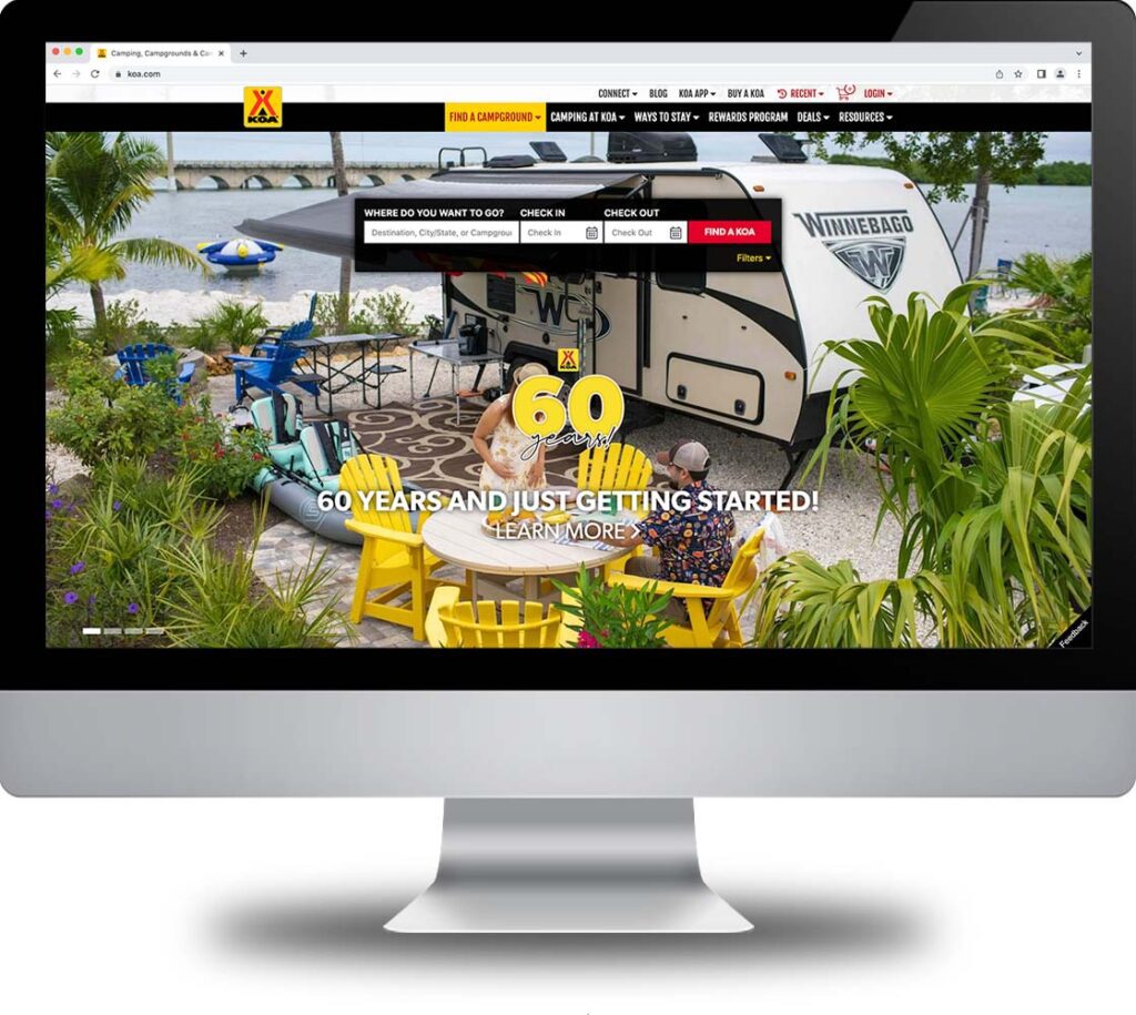 KOA-Home-Page-Computer-Screen - Tempest Technologies, LLC