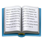 Emoji icon of an open book