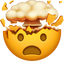 Emoji of a head exploding