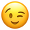 Emoji icon of a winking face