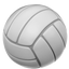 Emoji icon of a volleyball