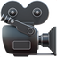 Emoji icon of a video camera