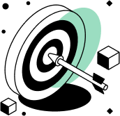 icon-seo Illustrated icon - target and arrow representing SEO