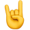 Emoji icon of a hand making the rock on gesture