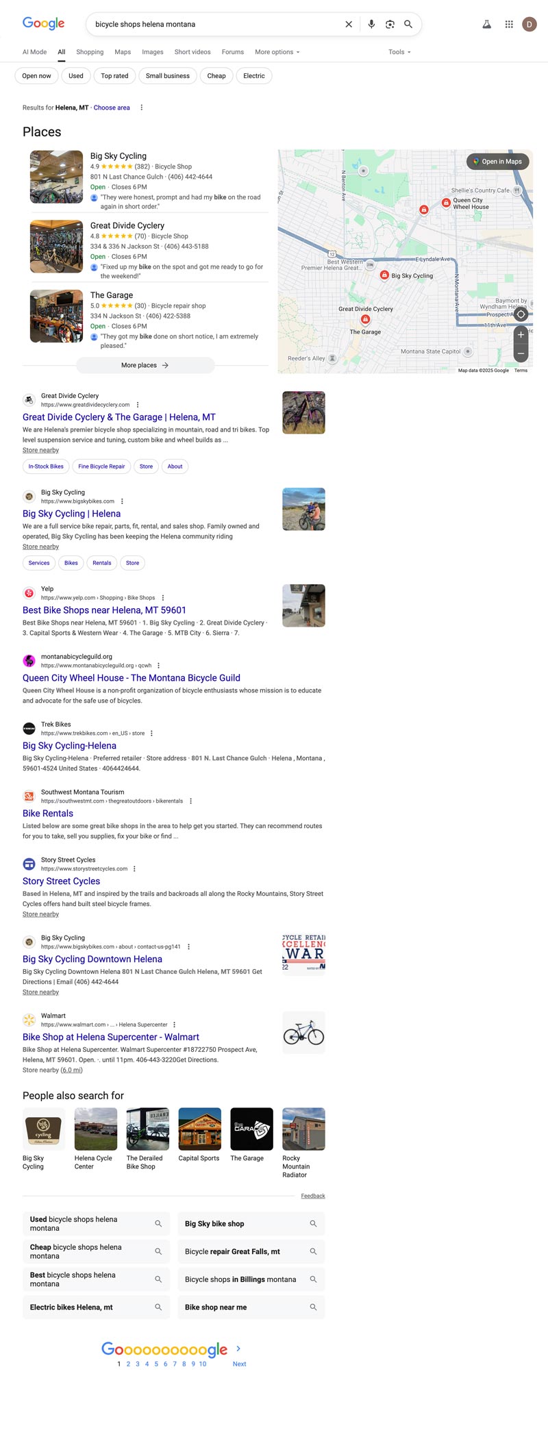 screenshot-search-result-for-bicycle-shops A screenshot of a Google search result page