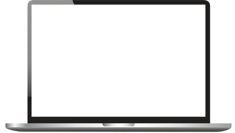 Laptop with empty screen