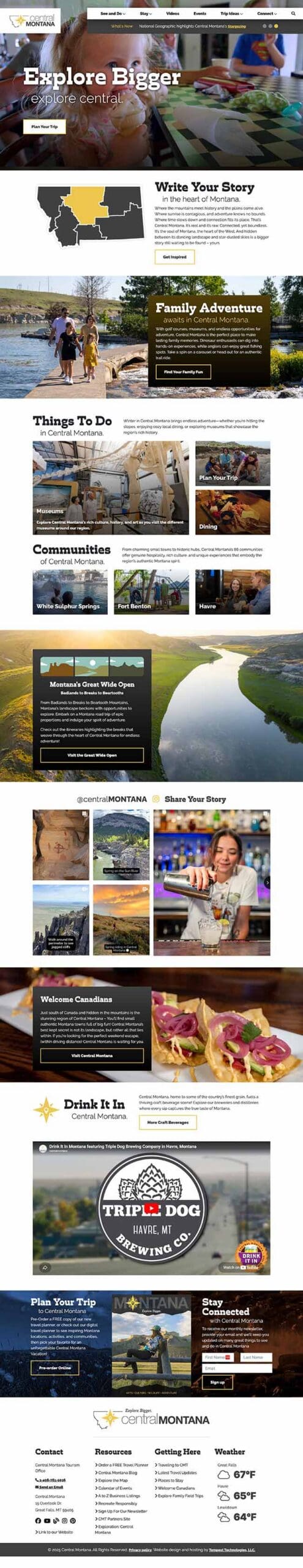 Screenshot of the home page from fortheloveofcamping.com