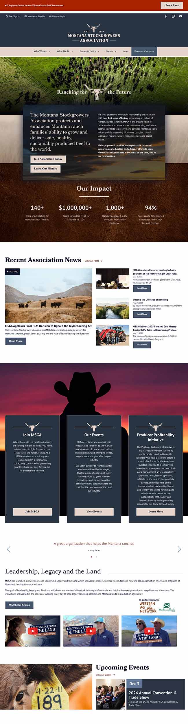 Care Camps Foundation homepage header with logos and an orange decorative banner above a large group-hug photo, inviting action buttons nearby.