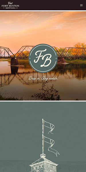 A screenshot of the fortbenton.com home page on mobile